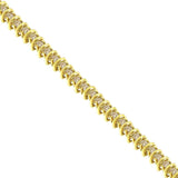 10K Yellow Gold-Plated Sterling Silver Diamond Tennis Bracelet (2.00 cttw, K-L Color, I1-I2 Clarity)