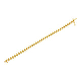 10KT Yellow Gold Plated .925 Sterling Silver 1 cttw Prong-Set Diamond Link Bracelet (J-K, I1-I2) - 7.5"