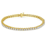 Yellow Gold-Plated Sterling Silver Diamond Certified Tennis Bracelet (5.00 cttw, J-K Color, I1-I2 Clarity)