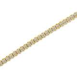 Yellow Gold-Plated Sterling Silver Diamond Certified Tennis Bracelet (5.00 cttw, J-K Color, I1-I2 Clarity)