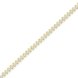 Yellow Plated Sterling Silver Round-Cut Diamond Bracelet (0.5 cttw, H-I Color, I2-I3 Clarity)