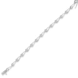 Sterling Silver Rose Cut Diamond Fashion Tennis Bracelet (0.5 cttw, I-J Color, I2-I3 Clarity)