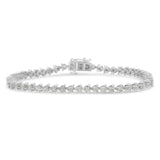 Sterling Silver Diamond Tennis Link Bracelet (0.5 cttw, I-J Color, I3 Clarity)