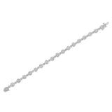 .925 Sterling Silver 1 1/3 cttw Miracle Plate Set Diamond Alternating Link Bracelet (I-J Color, I3 Clarity) -7"