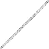 .925 Sterling Silver 1-1/10 Cttw Baguette Diamond Channel Set Link Tennis Bracelet (H-I Color, I2-I3 Clarity) - 7"