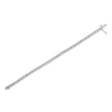 .925 Sterling Silver 1.0 Cttw Diamond Miracle-Set Square Milgrain 7" Link Tennis Bracelet (I-J Color, I3 Clarity)