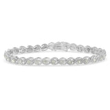 .925 Sterling Silver 2 cttw Miracle Plate Set Diamond Spiral Link Bracelet (I-J Color, I3 Clarity) -7"