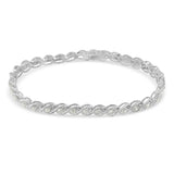 .925 Sterling Silver 2 cttw Miracle Plate Set Diamond Spiral Link Bracelet (I-J Color, I3 Clarity) -7"