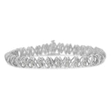 Sterling Silver rose-cut Diamond X-Link Bracelet (1 cttw, I-J Color, I2-I3 Clarity)