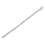 .925 Sterling Silver 1.0 cttw Miracle-Set Round Diamond S-Link Tennis Bracelet (I-J Color, I3 Clarity) -7"