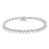 .925 Sterling Silver 1/2 Cttw Diamond Miracle-Set 7" Tennis Bracelet (I-J Color, I3 Clarity)