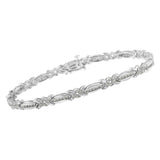 Sterling Silver Diamond X-Link Tennis Bracelet (1 cttw, I-J Color, I3 Clarity)