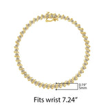 2Micron 10KT Yellow Gold Plated Sterling Silver Diamond S-Link Bracelet (2 cttw, J-K Color, I2-I3 Clarity)