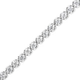 .925 Sterling Silver 3.00 Cttw Prong Set Round-Cut Diamond Tennis Link 7.25" Bracelet (I-J Color, I1-I2 Clarity)