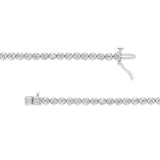 .925 Sterling Silver 3.00 Cttw Prong Set Round-Cut Diamond Tennis Link 7.25" Bracelet (I-J Color, I1-I2 Clarity)