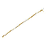 2 Micron 14KT Yellow Gold Plated Sterling Silver Diamond Link Bracelet (5 cttw, K-L Color, I2-I3 Clarity)