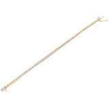 14K Yellow Gold Plated .925 Sterling Silver 3.0 Cttw Diamond Link Bracelet (K-L Color, I2-I3 Clarity) - 7.25"