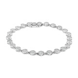 .925 Sterling Silver 2.0 Cttw Round Diamond Link Bracelet (G-H Color, I1-I2 Clarity) - 7.25"