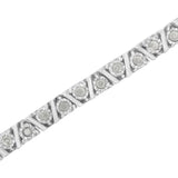 .925 Sterling Silver 1.0 cttw Miracle-Set Diamond Tennis Bracelet (I-J Color, I3 Clarity) - 7.25"