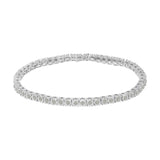 .925 Sterling Silver 2.0 Cttw Diamond Illusion-Set Miracle Plate Tennis Bracelet (I-J Color, I3 Clarity) - 7"