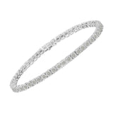 .925 Sterling Silver 2.0 Cttw Diamond Illusion-Set Miracle Plate Tennis Bracelet (I-J Color, I3 Clarity) - 7"