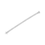 .925 Sterling Silver 3.0 Cttw Diamond Pave-Set Marquise Shaped Banded Link Bracelet (I-J Color, I2-I3 Clarity) - 7-1/4"