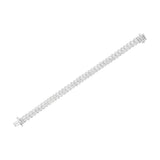 Sterling Silver 2 cttw Diamond Link Double Row Bracelet (I-J, I2-I3)