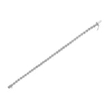 .925 Sterling Silver 1/2 cttw Miracle Set Diamond Milgrain Style Link Bracelet (I-J, I3-Promo) - Size 7.25"