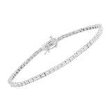 .925 Sterling Silver 1.0 cttw Miracle Set Round-Cut Diamond Tennis Bracelet (I-J Color, I3 Clarity) - 7.25"