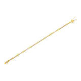 10K Yellow Gold Plated .925 Sterling Silver 1/2 Cttw 2-Prong Set Diamond S Link Tennis Bracelet (I-J Color, I3 Clarity)- 7.25"