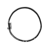 .925 Sterling Silver 2.0 Cttw 4-Prong Set Treated Black Round-Cut Diamond Classic Tennis Bracelet (Black Color, I2-I3 Clarity) - 7.25"