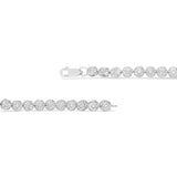 .925 Sterling Silver 1/2 Cttw Round Miracle-Set Diamond Tennis Bracelet (I2-I3 Clarity, I-J Color) - 7.25"