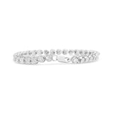 .925 Sterling Silver 1/2 Cttw Round Miracle-Set Diamond Tennis Bracelet (I2-I3 Clarity, I-J Color) - 7.25"