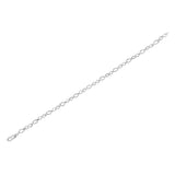 .925 Sterling Silver Diamond Accent Alternating Infinity Shape and Pear Shape Link Bracelet (I-J Color, I3 Clarity) - 7.25" Inches