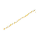 10 Karat Yellow Gold Plated Sterling Silver 2 CTTW Diamond "XOXO" Bracelet