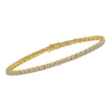 Yellow Plated Sterling Silver 5 CTTW Diamond Tennis Bracelet