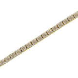 Yellow Plated Sterling Silver 5 CTTW Diamond Tennis Bracelet