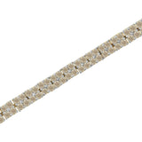 2 Micron 14 Karat Yellow Gold plated Sterling Silver 5 1/6ct. Total Diamond Weight Diamond Tennis Bracelet