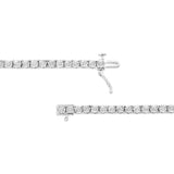 .925 Sterling Silver 3.0 Carat Total Weight Miracle-Set Lab-Grown Diamond Tennis Bracelet