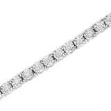 .925 Sterling Silver 3.0 Carat Total Weight Miracle-Set Lab-Grown Diamond Tennis Bracelet