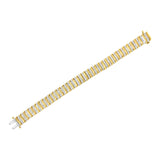 10 Karat Yellow Gold Plated Sterling Silver 5 CTTW Diamond Link Karat Bracelet