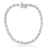 10K White Gold X-Link Tennis Bracelet with Round-Cut Diamond (1/4 cttw, I-J Color, I2-I3 Clarity)