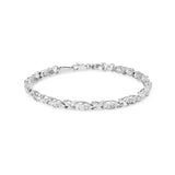 10K White Gold Diamond Accent "X" Link 7" Bracelet (I-J Color, I2-I3 Clarity)