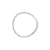 10K White Gold Diamond Accent "X" Link 7" Bracelet (I-J Color, I2-I3 Clarity)