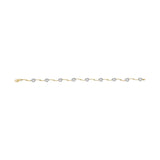 10k Two-Tone Gold 1/3 Cttw Diamond Pave Set Heart S-Link 7.25" Bracelet (I-J Color, I2-I3 Clarity)