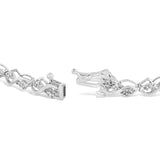 10k White Gold 1/2 Cttw Diamond Infinity Weave Link Bracelet (I-J Color, SI2-I1 Clarity) - 7"