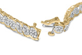 10K Yellow Gold 2.00 Cttw Round-Cut Diamond Link 7.5" Bracelet (J-K Color, I2-I3 Clarity)