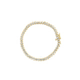 10K Yellow Gold 2.00 Cttw Round-Cut Diamond S-Link 7" Bracelet (J-K Color, I1-I2 Clarity)