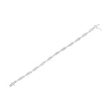 10k White Gold 2.0 Cttw Round and Baguette-Cut Diamond X-Link Tennis Bracelet (I-J Color, I2-I3 Clarity) - 7"