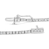 10K White Gold 2.0 Cttw Prong Set Round-Cut 7.25" Classic Diamond Tennis Bracelet (G-H Color, I1-I2 Clarity)